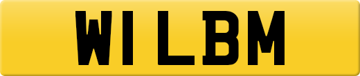 W1 LBM private number plate